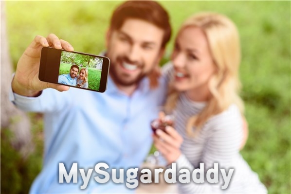 Glückliche Beziehung mit einem Sugardaddy